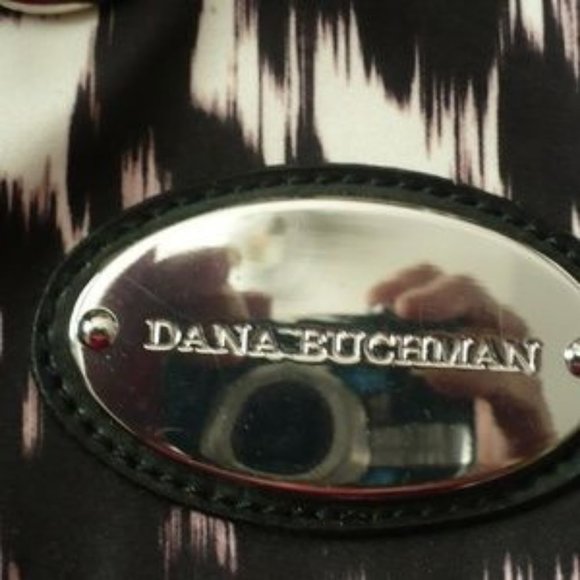 ❤️Dana Buchman Handbag  Black, White & Violet Shoulder Bag - Picture 6 of 8